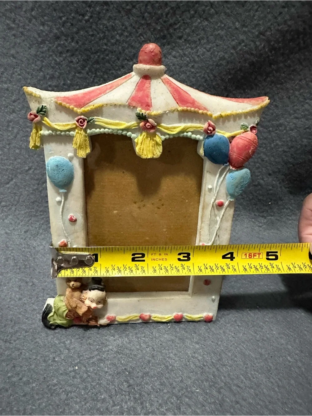 Whimsical Carousel Baby Photo Frame - Cream & Pink